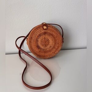 Rattan Round Shoulder Bag